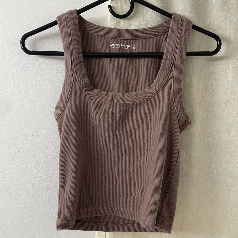 Abercrombie & Fitch Brown Crop Tank Top